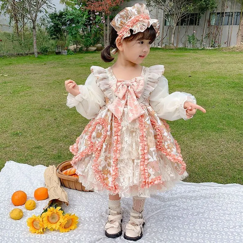Kids Girls' Dress 2026 New Summer Sweet Dress Stylish Baby Lolita Dress Princess Children Clothing