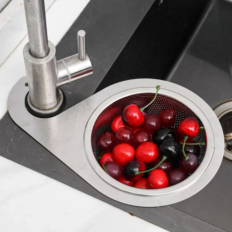 1/2pcs Stainless Steel Swan Sink Strainer Basket Removable Goosehead Storage Drainage Basket Fruit Vegetable Hanging Drain Rack