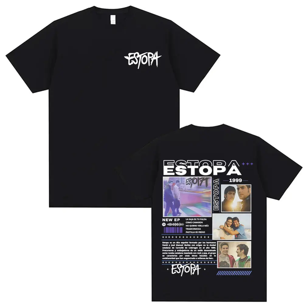 

Рэпер Estopa 1969, концертные графические футболки для мужчин и женщин, повседневная футболка большого размера в винтажном стиле, летняя модная футболка в стиле хип-хоп