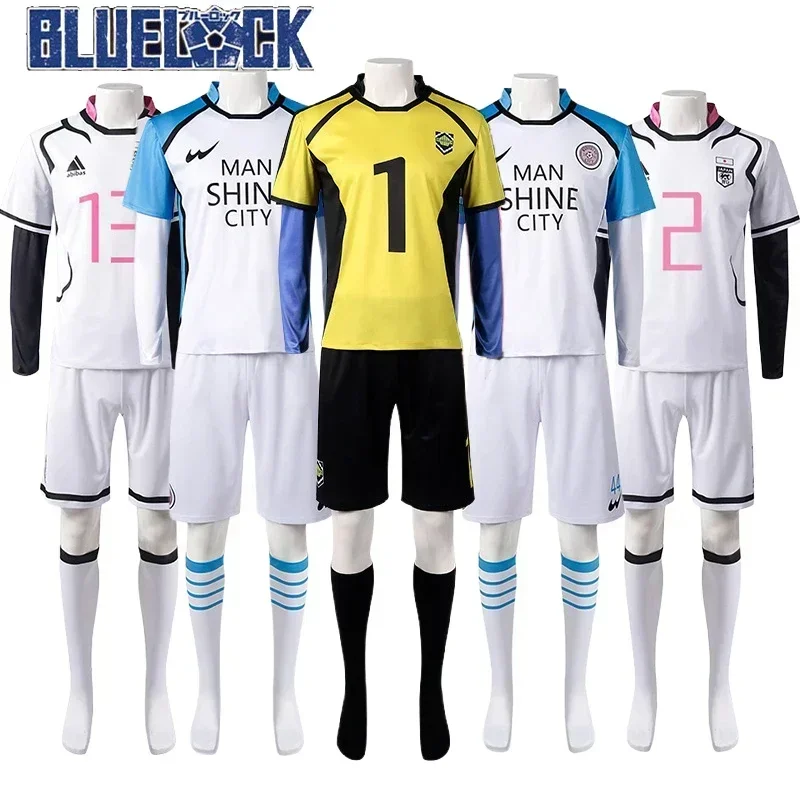 Anime Blue Lock Reo Mikage Cosplay Football Jerseys Seishiro Nagi Cosplay Jersey Sportswear Wig Halloween Costumes for Men Women