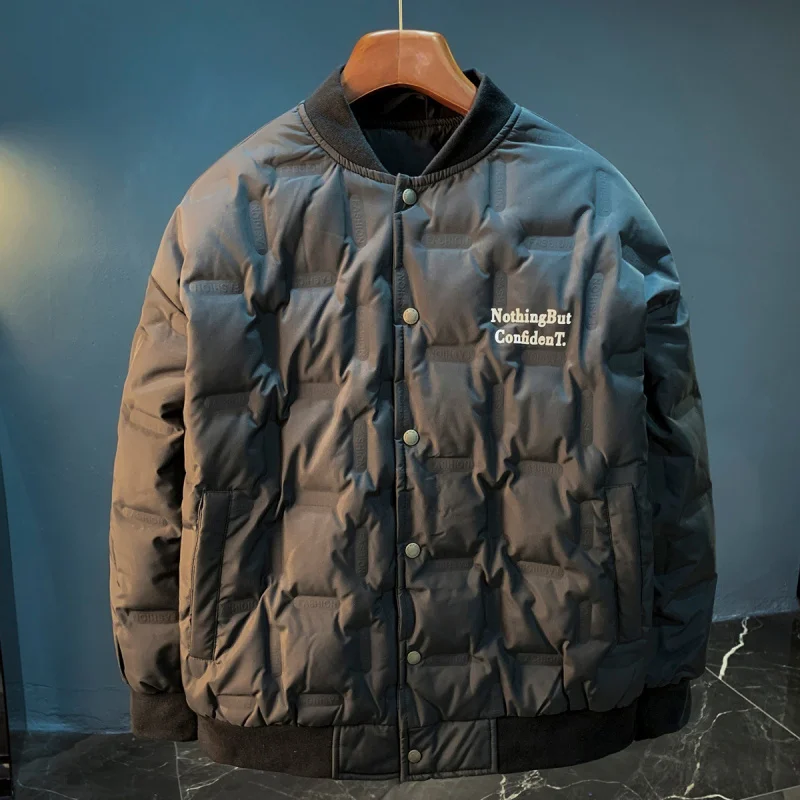 7XL حجم كبير أسفل سترة الرجال الراقية عارضة الشتاء معطف دافئ وسميك النسخة الكورية المألوف البيسبول طوق الملابس #1