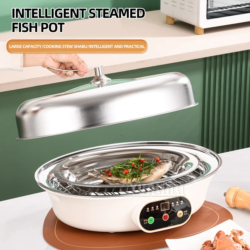 Stainless Steel Fish Steamed Pot Household Electric Steamer Large Capacity Double Layer Intelligent Panelas Eletricas