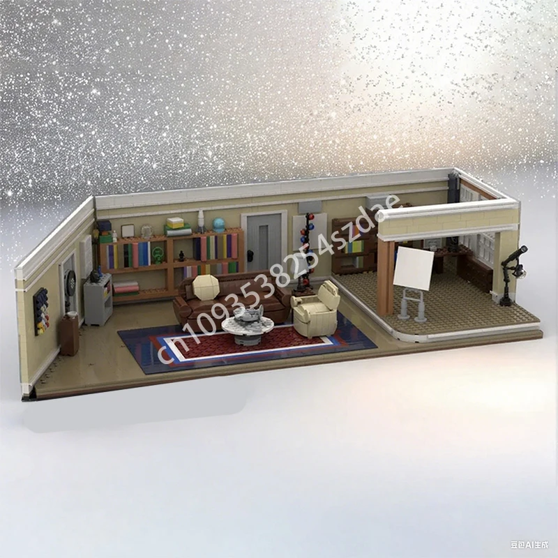 

2735 шт. MOC The Big Bang Theoryes Квартира Шелдона и Леонарда Строительные блоки решают проблему креативного коллекционера