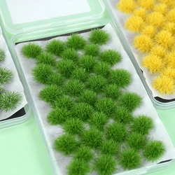 35 pezzi di erba artificiale Tufts in miniatura erba decorazione del giardino paesaggio pianta Cluster modello di simulazione tavolo di sabbia scena materiale fai da te