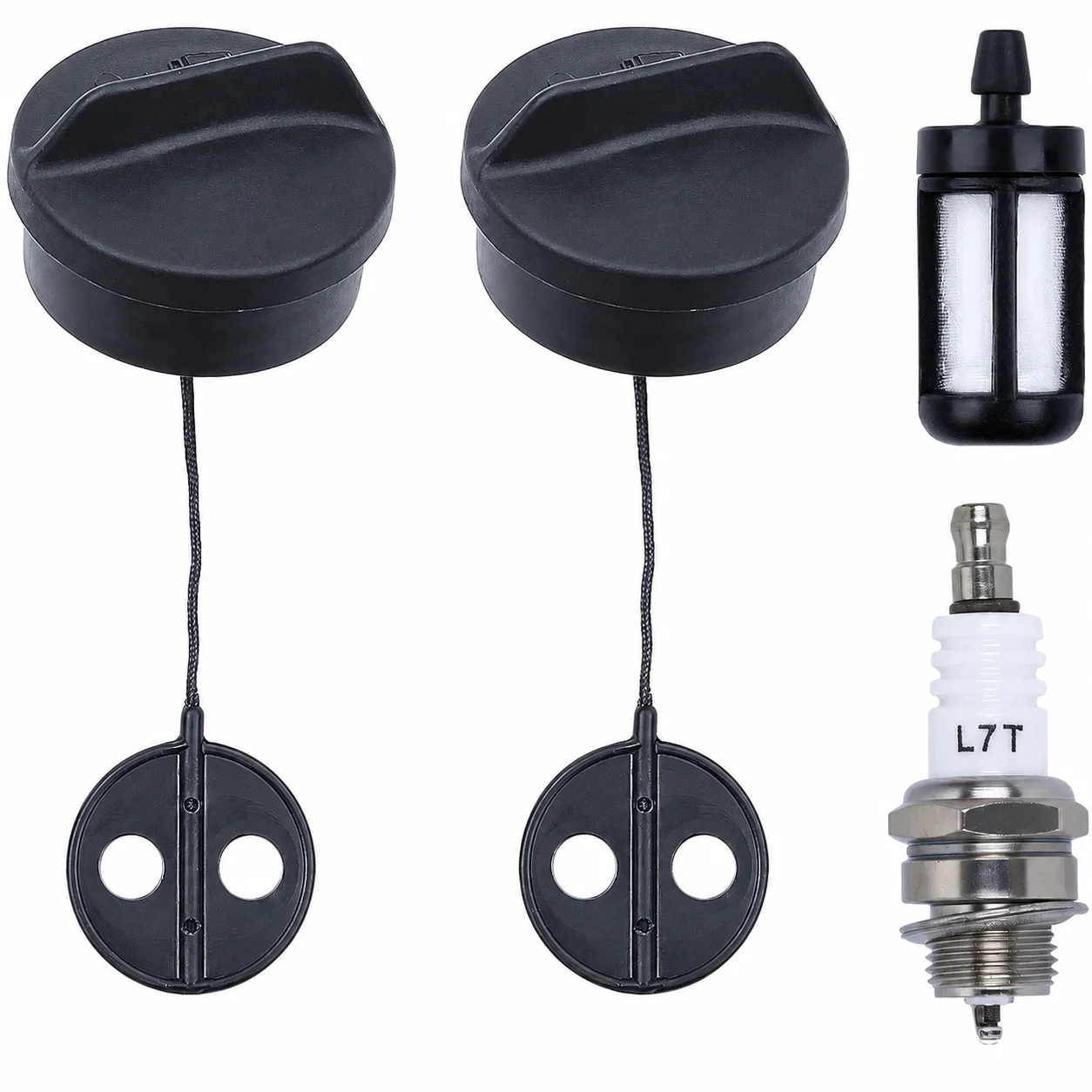 Fuel Tank Cap Kit with Spark Plug Fuel Filter For Stihl FS38 FS45 FS55 FS56 FS80 FS81 FS85 FS88 FS120 OEM 14128 350 0504
