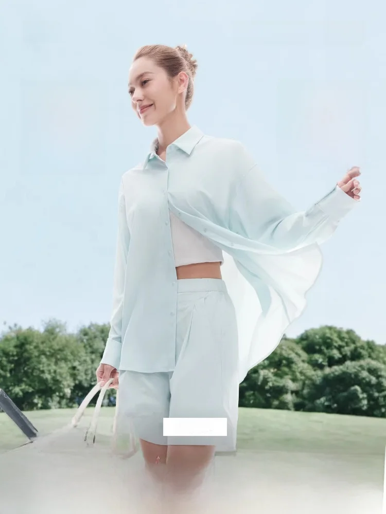 

Женская солнцезащитная одежда Banana Le Ladies Cool Sensation AL06 для активного отдыха и поездок на работу, дышащая, теплоизолирующая, с защитой от УФ-излучения.