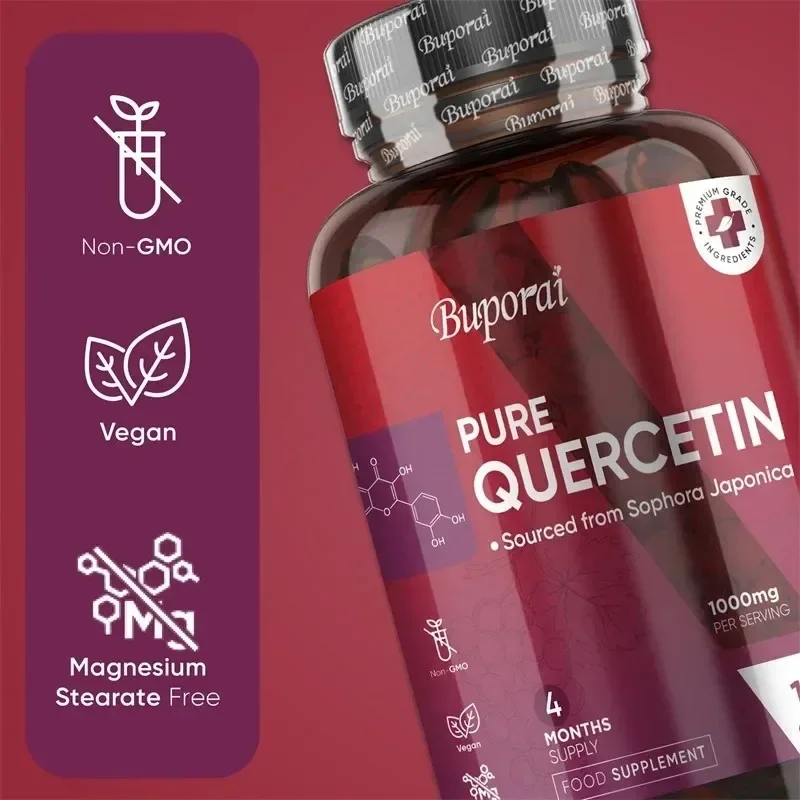 

Quercetin Capsules 1000mg - Promotes Heart and Cardiovascular Health, Cellular Health, Boosts Immunity, and Enhances Performance