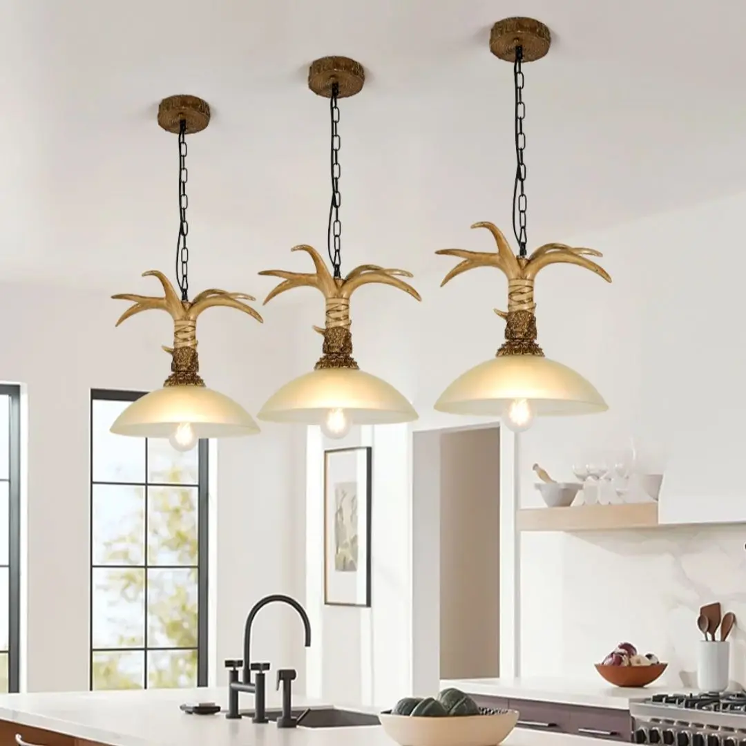 Resin restaurant chandelier, European deer antler chandelier