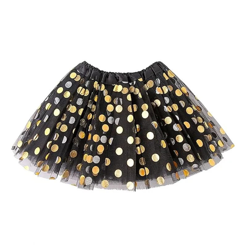 Kids Baby Star Glitter Dance Tutu Skirt For Girl Sequin 3 Layers Tulle Toddler Pettiskirt Children Chiffon 2-8T