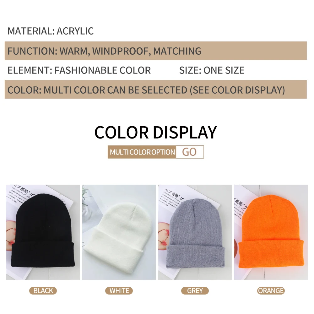 Winter Hats for Unisex New Beanies Knitted Solid Cute Hat Lady Autumn Female Beanie Caps Warmer Bonnet Men Casual Cap Wholesale