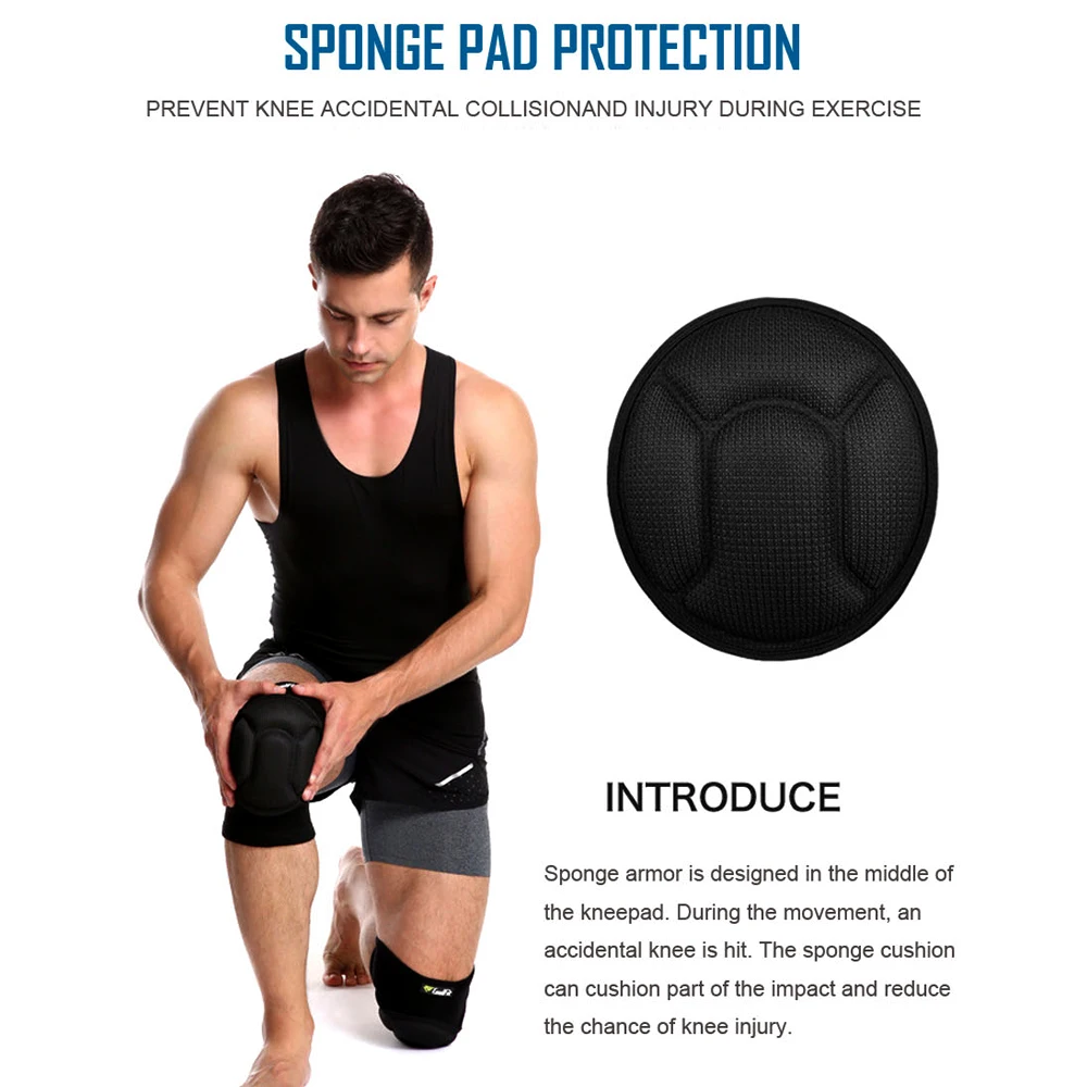 1Pair Professional Knee Pads,Heavy Duty 18mm EVA Foam for Construction,Volleyball & Work, Non-Slip Silicone Grip, 3 Sizes M/L/XL
