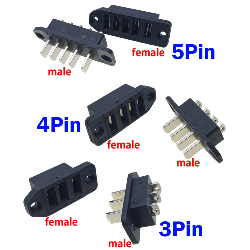 

Battery Connector Power Plug Battery Box 15A High Current Male Female Plug Battery Connector Bicycle Discharge Connector 3-5Pin