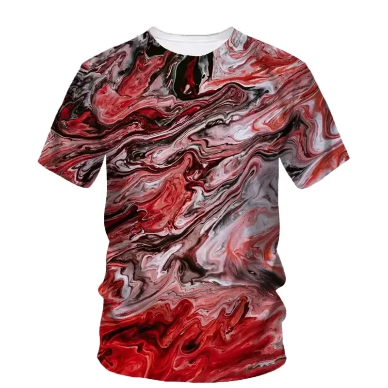 2026 Men's Oversized O-Neck T-Shirt with 3D Printed Art Graffiti Graphics for Streetwear and Harajuku Fashion Style