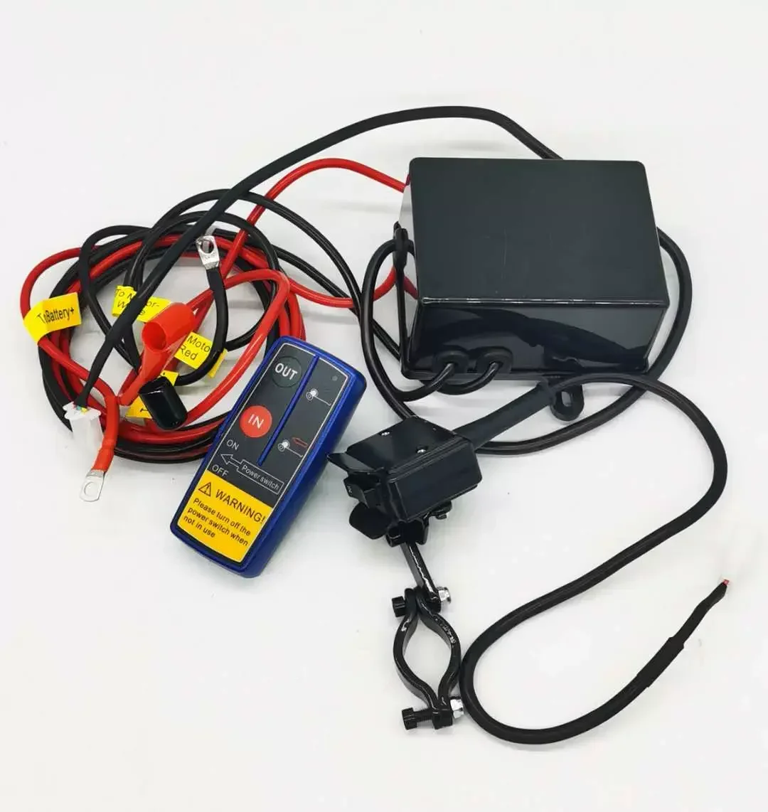 12000 Pound Winch Control Box with Wireless Remote Control off-Road Vehicle Winch Controller Relay Accessories
