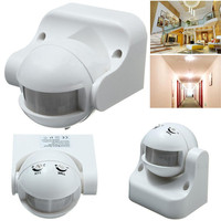 AC 220V-240V 180 Degree Outdoor IP44 Security PIR Infrared Motion Sensor Detector Movement Switch Max 12m 50Hz 3-2000LUX