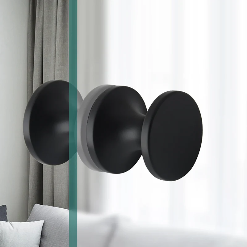 1 قطعة مقبض الباب الزجاجي باب الحمام غرفة الاستحمام مكتب خزانة مشروبات عرض خزانة باب الحظيرة مقبض صغير مستدير ثقب واحد