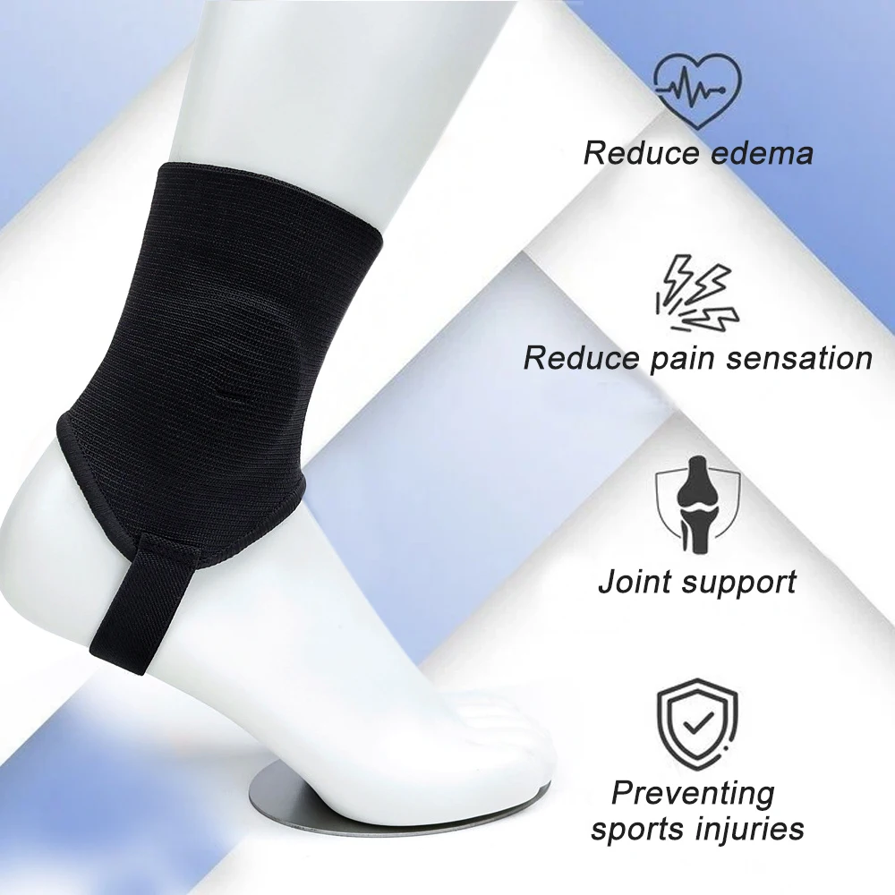 EVA Ankle Brace, Anticollision Ankle Guards, Shield Protector, Dual Sided Pads for Soccer, Football, Volleyball, 1Pair