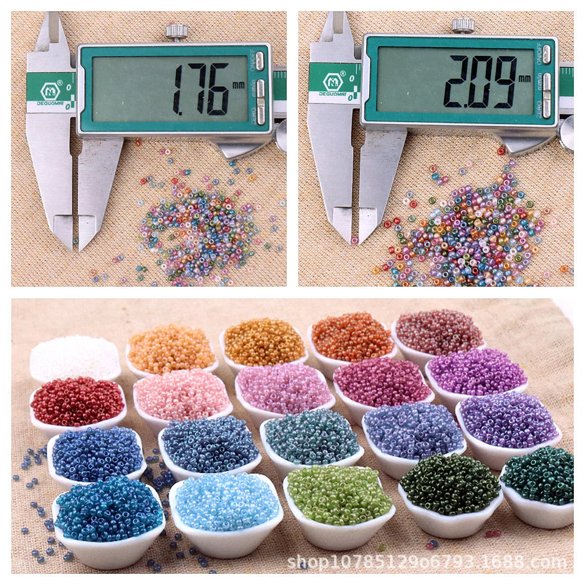 Nicht verblassende 1,5mm/2mm Perlenfarbe, farbige Imitation von Miyuki Glasreisperlen, handgefertigter DIY-Armbandschmuck, lose Perlen – Detail 4