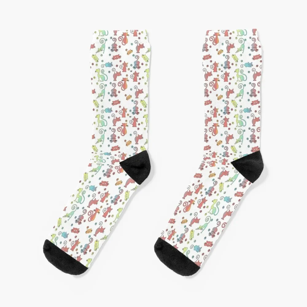 

pattern color Suspicious Cats Socks anti-slip crazy Men's Socks Women's