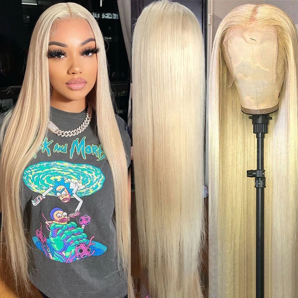 32 Inch 13X4 13X6 Hd 613 Blonde Lace Frontale Human Hair Pruiken Braziliaanse Bot Recht Kant Voorkant Menselijk Haar Pruik Voor Zwarte Vrouwen