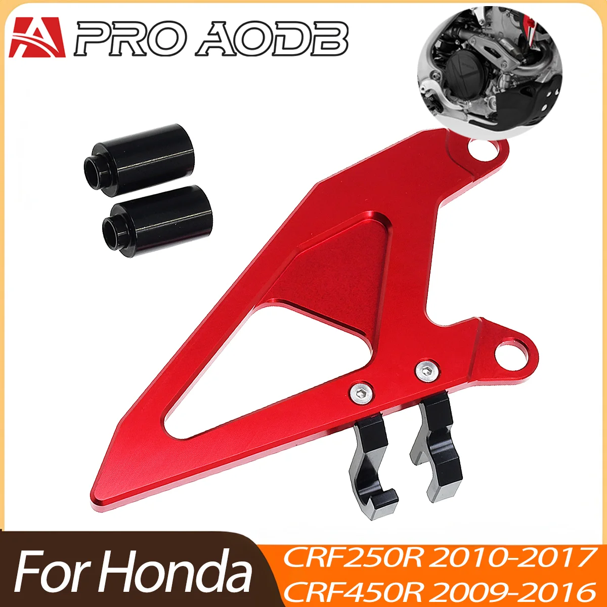 

High quality High Strength CNC Aluminium Chain Guard For HONDA CRF250R 2010-2017 CRF450R 2009-2016Racing Bike Replacement Parts