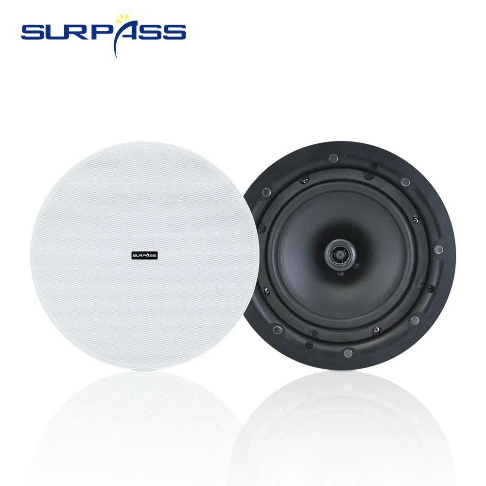 

8 Inches Coaxial Ceiling Speaker 100V/70V/8Ohm Frameless Dustproof PA System Home Theater Loudspeaker Stereo Sound Music Speaker