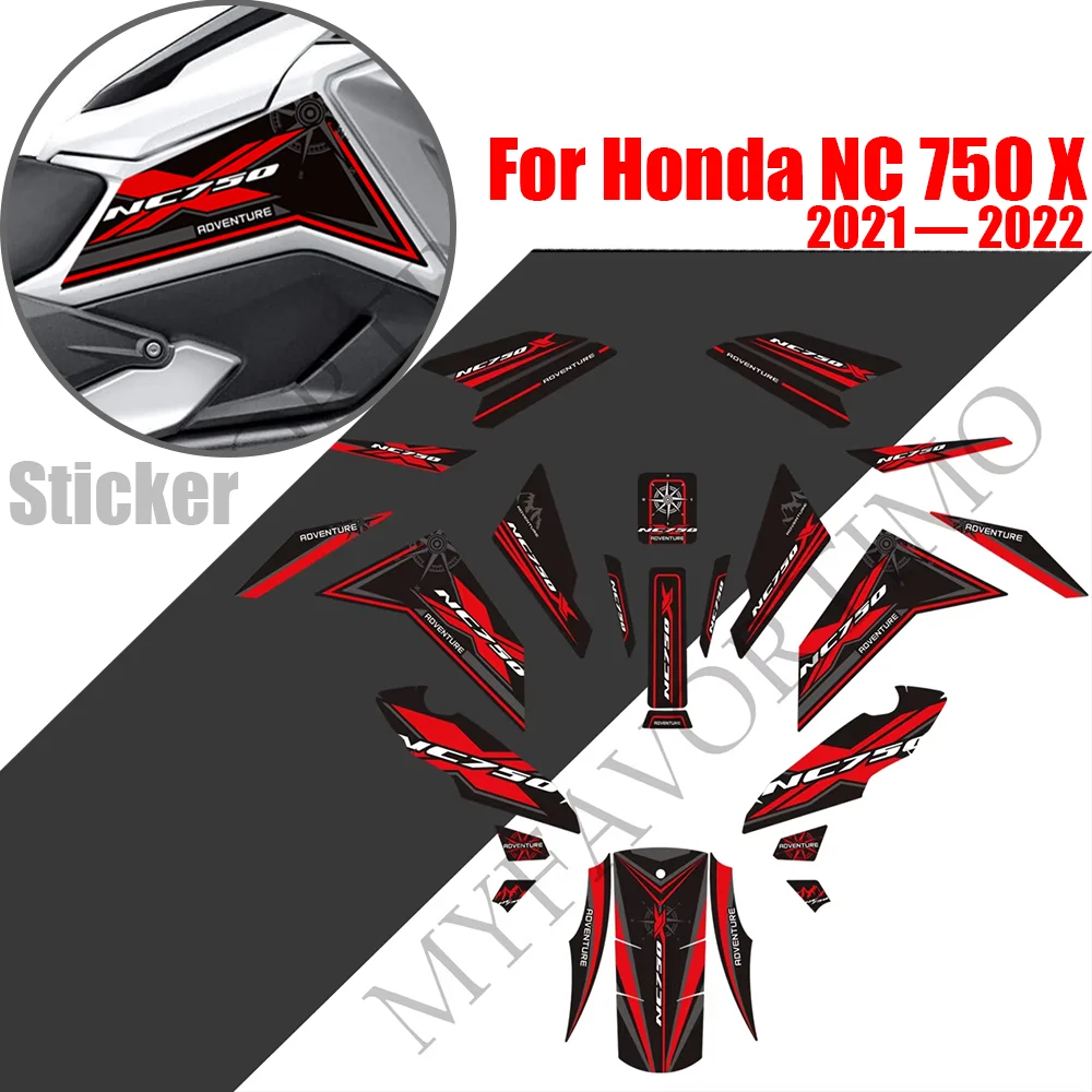 

For Honda NC750X 2021 2022 Motorcycle Fuel Tank Pad Sticker Moto PVC Decals HondaNC750X