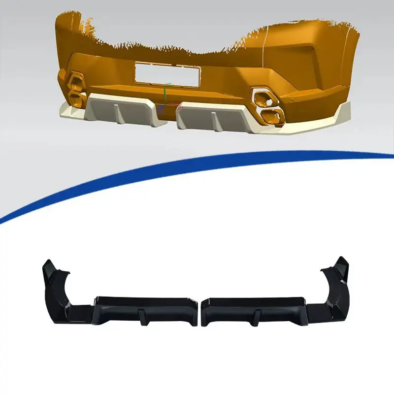 2023 To Up For BMW G09 XM M Sport MP Style Rear Diffuser Bumper Lip Auto Body Kit Guard Protector Cover Spoiler ABS Gloss Black