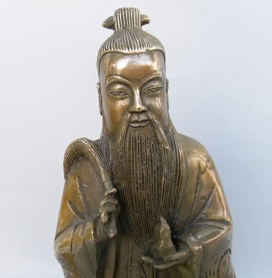 Taoist figure of the Supreme Lord Lao Jun bronze statue of Lao Zi riding a cow