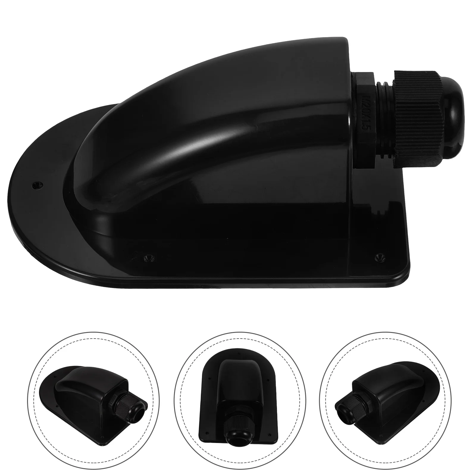 Solar Junction Wire Box Single Entry Cable Panel Dachgehäuse Wasserdichtes Cable Entry Case Wire Connector Case Schwarz