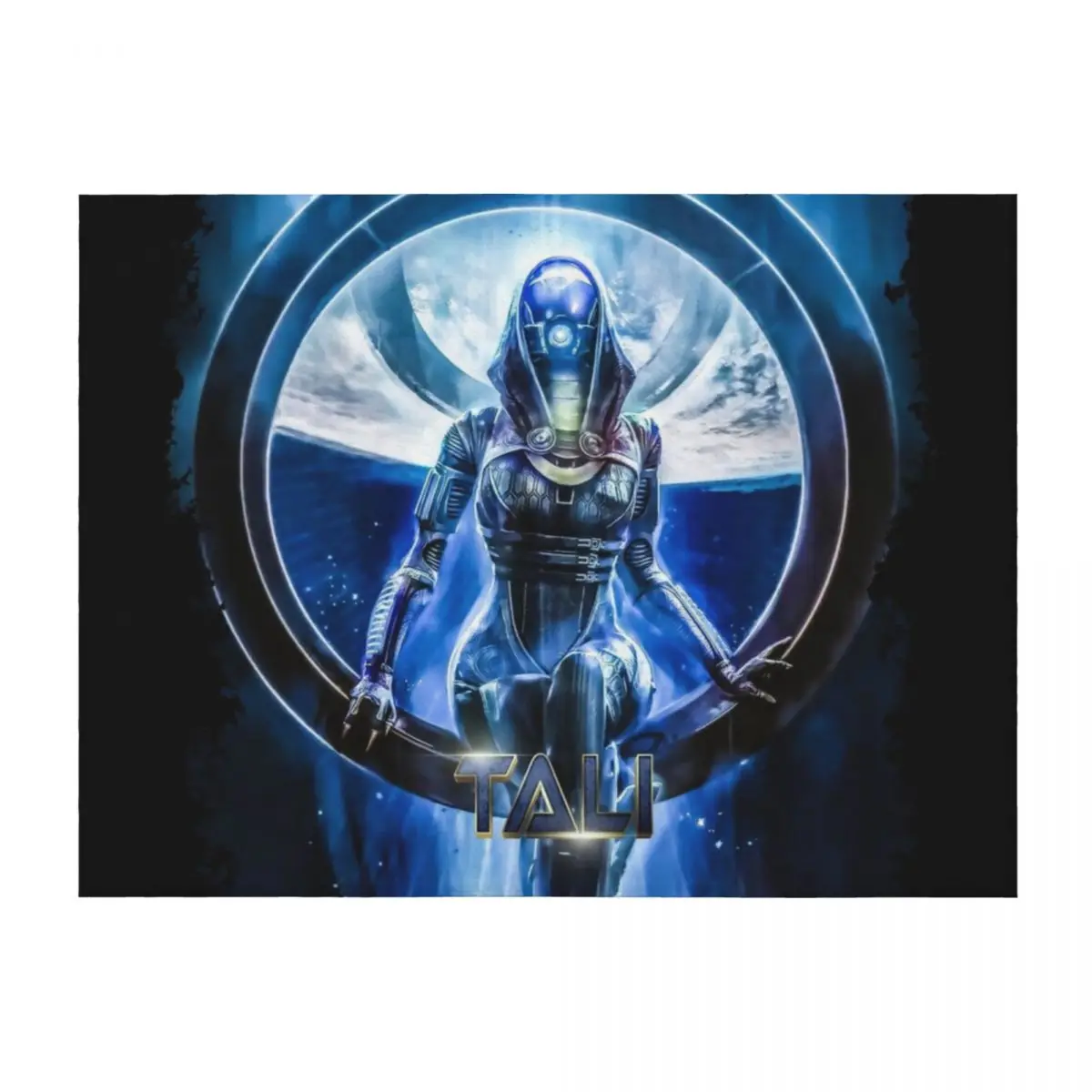 

Mass Effect - Tali Throw Blanket Decorative Sofas Large Luxury Blankets