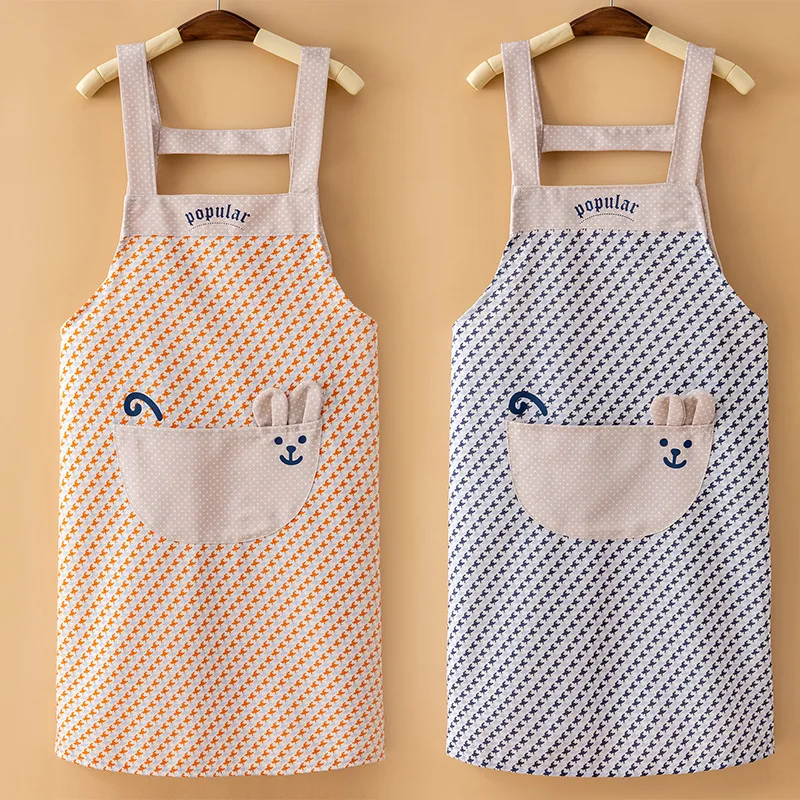 

Plaid strap apron household kitchen cooking oil-proof apron waist women's anti-fouling breathable work clothes for baking