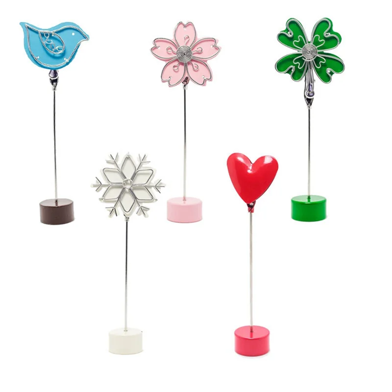 5 PCS Memo Clip Metal Desktop Photo Clip Business Card Clip As Shown Note Clip For Table Decoration Party Wedding