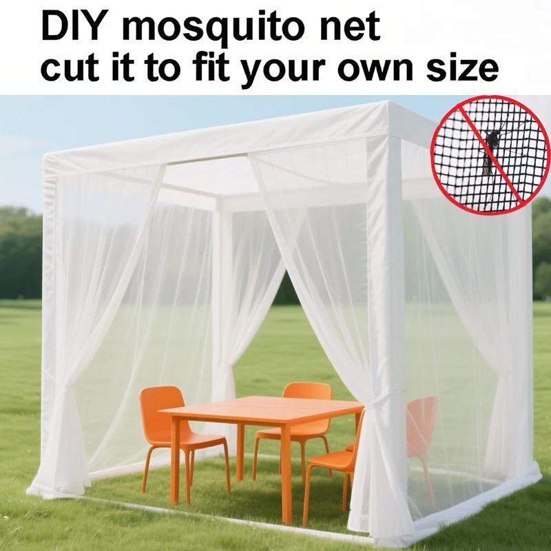 DIY Mosquito Netting Camping Outdoor Huntting Garden Dormitory Tent Picnic Cut Fit Size Mosquito Nets 3*3 4*4 5*5 6*6 7*7 8*8m