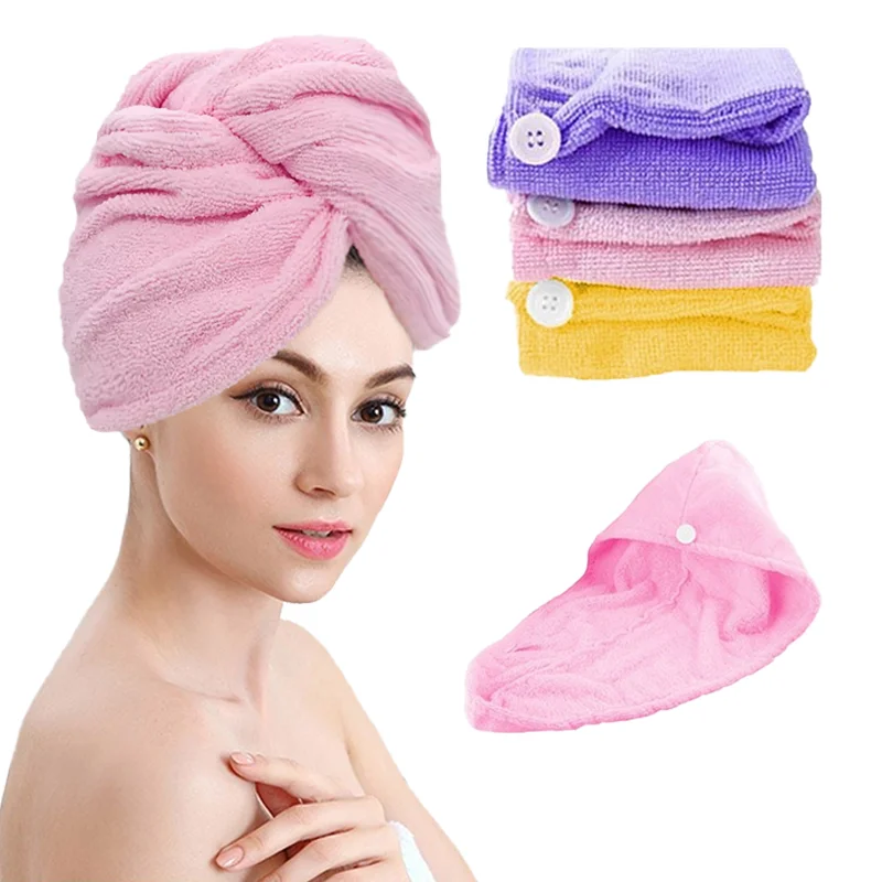 

Swimming Towel Rapid Fast Drying Hair Hat Absorbent Towel Cap Turban Wrap Soft Shower Hat