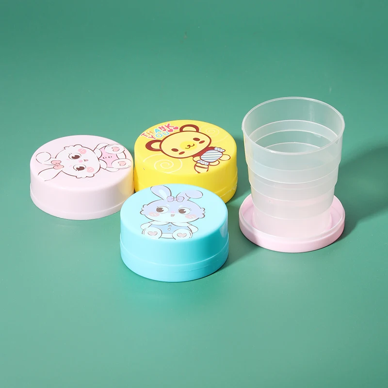 Portable Silicone Folding Water Cup Outdoor Heat Resistant Telescopic Collapsible Foldable Mug With Lid For Travel Camping 140ml