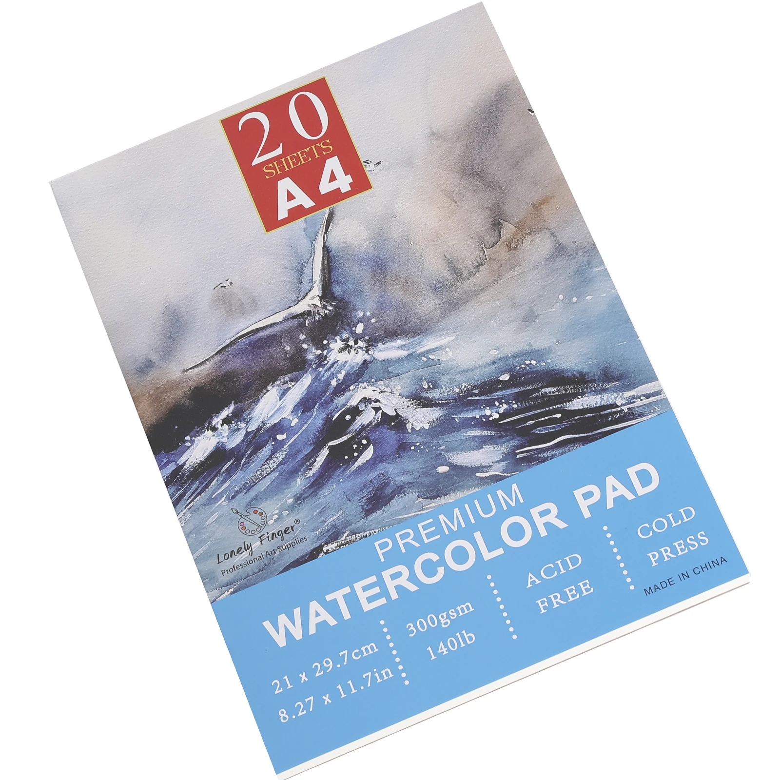 A4/A5 Watercolor Paper Pad, 140lb/300gsm, 20 Sheets, Cold-Pressed, Acid-Free, Artist Painting Paper for Watercolor Painting