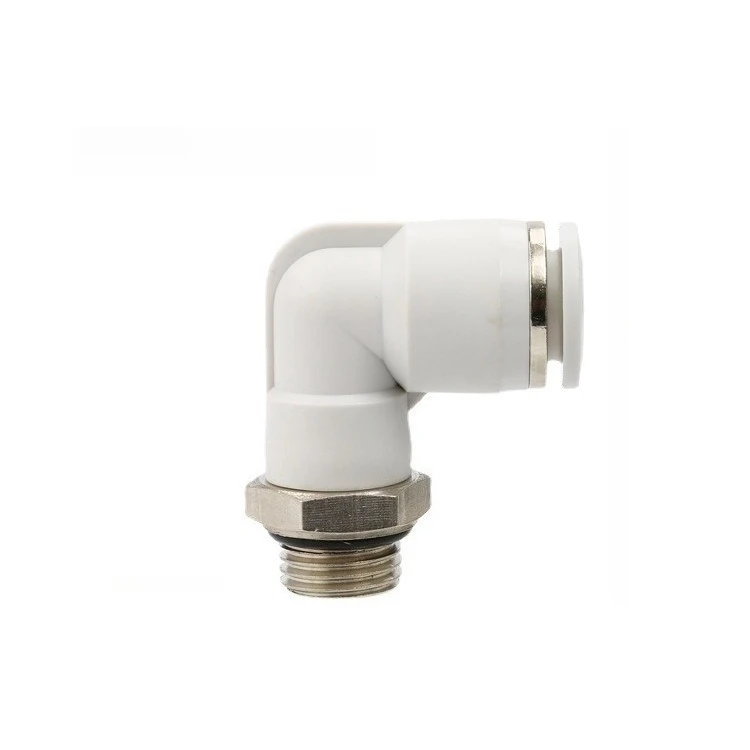 G Thread Air Quick Coupler, PLG4-PLG16 Models, Leak-Proof Elbow Fitting for Pneumatic Systems, Industrial Machinery