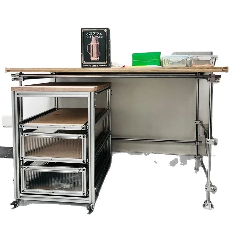 

Desk, workbench, storage, drawers, household, minimalist, solid wood, modern, minimalist