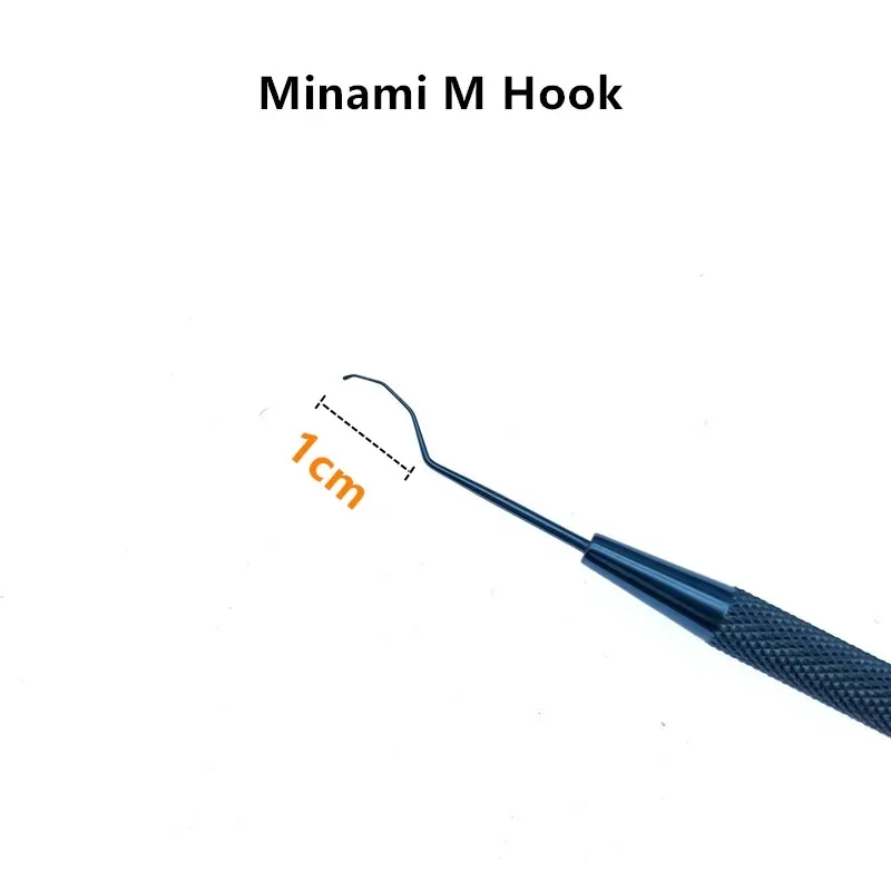 M-Hook Chopper Splitter Hook Titanium Minami M Hook Ophthalmic tool  Pet Surgical Instruments