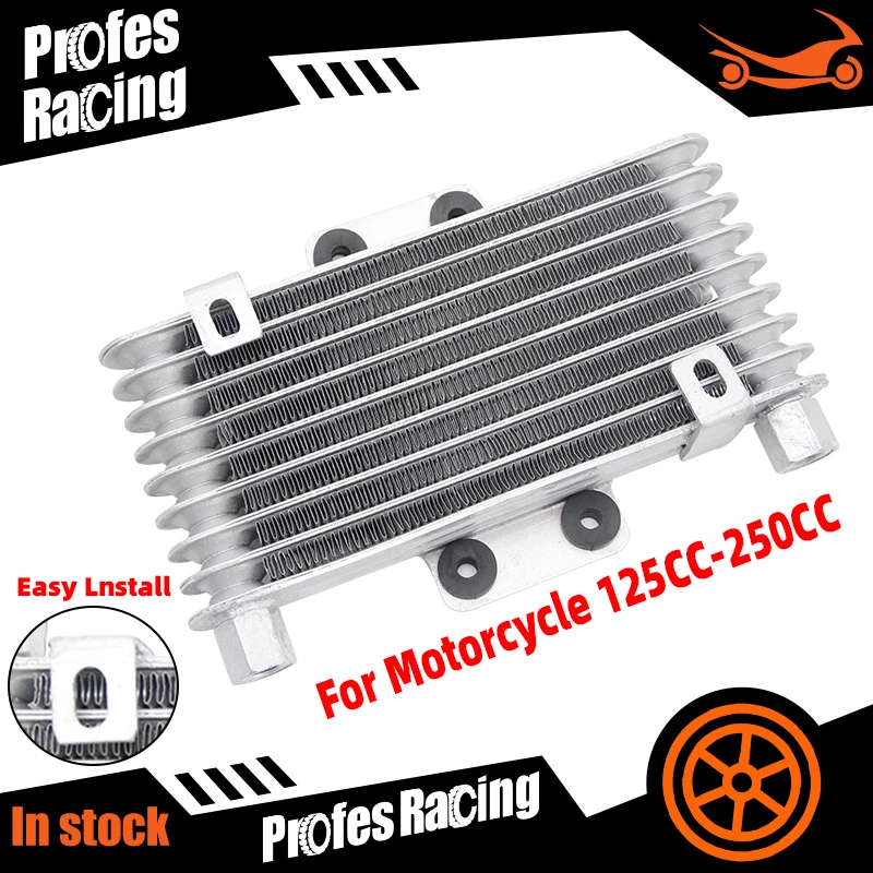 Motorcycle Oil Cooler Radiator 125ml  Aluminum Fit Cooling Engine For Dirt Bike ATV 125CC-250CC Motorcycle Oil Cooler Adapter