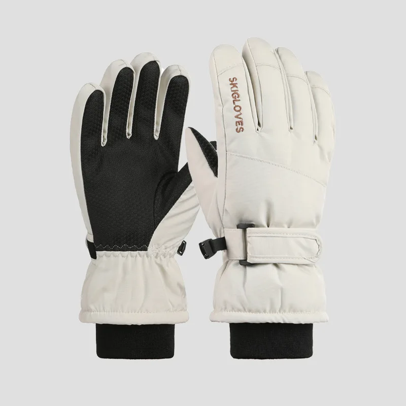 Guantes de esquí casuales impermeables a prueba de viento para niños, deportes de nieve al aire libre, guantes de esquí cálidos de felpa, guante frío de poliéster para niños y niñas, invierno, nuevo, 2024