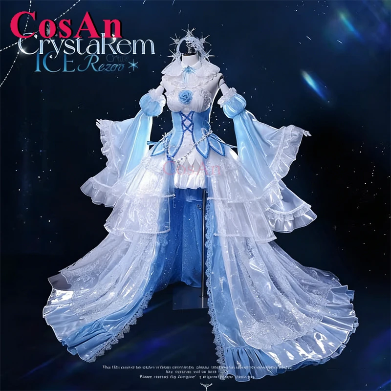 

CosAn Hot Anime Re:Zero Rem Cosplay Costumes Ice Crystal Elegant Formal Dress Dress Activity Party Role Play Clothing S-L New