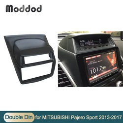 For 2014 Mitsubishi Pajero Sport Triton L200 Radio DVD Stereo Panel 2 Din Dash Mounting Installation Trim Kit Face Frame Fascia