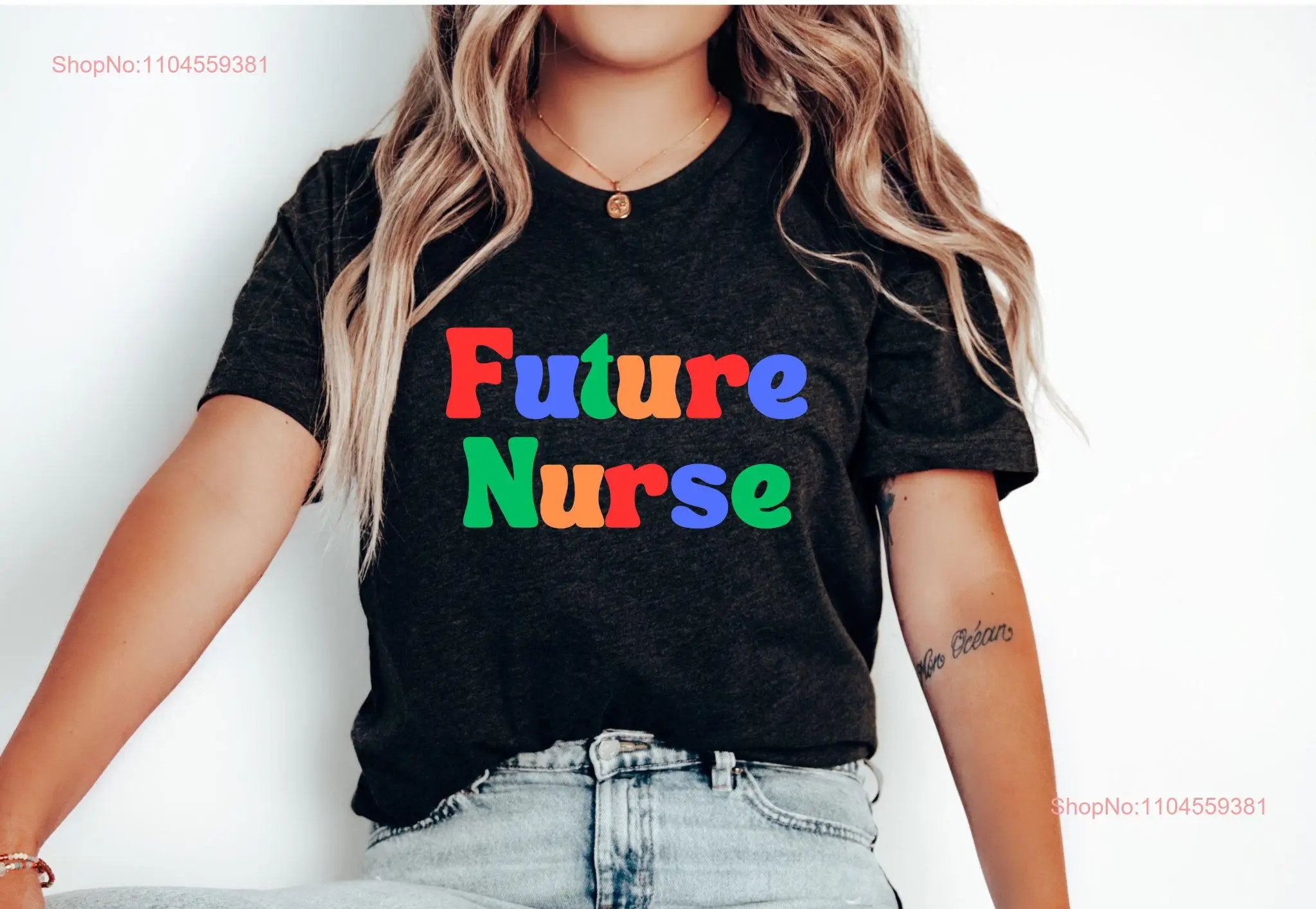 Future Nurse T Shirt Nursing School StudenT for NCLEX long or short sleeves