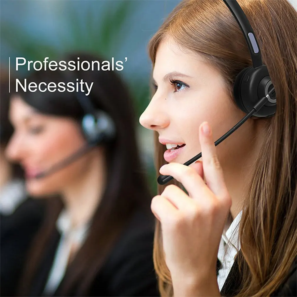 Hot Wireless Bluetooth Headphone Telephone Headset With Microphone for Office Call Center Handsfree Noise Reduction Earphones