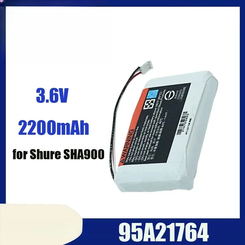 3.6V 2200mAh 95A21764 Battery Pack for Shure SHA900 Microphone Battery 3.6V Lithium-ion Battery