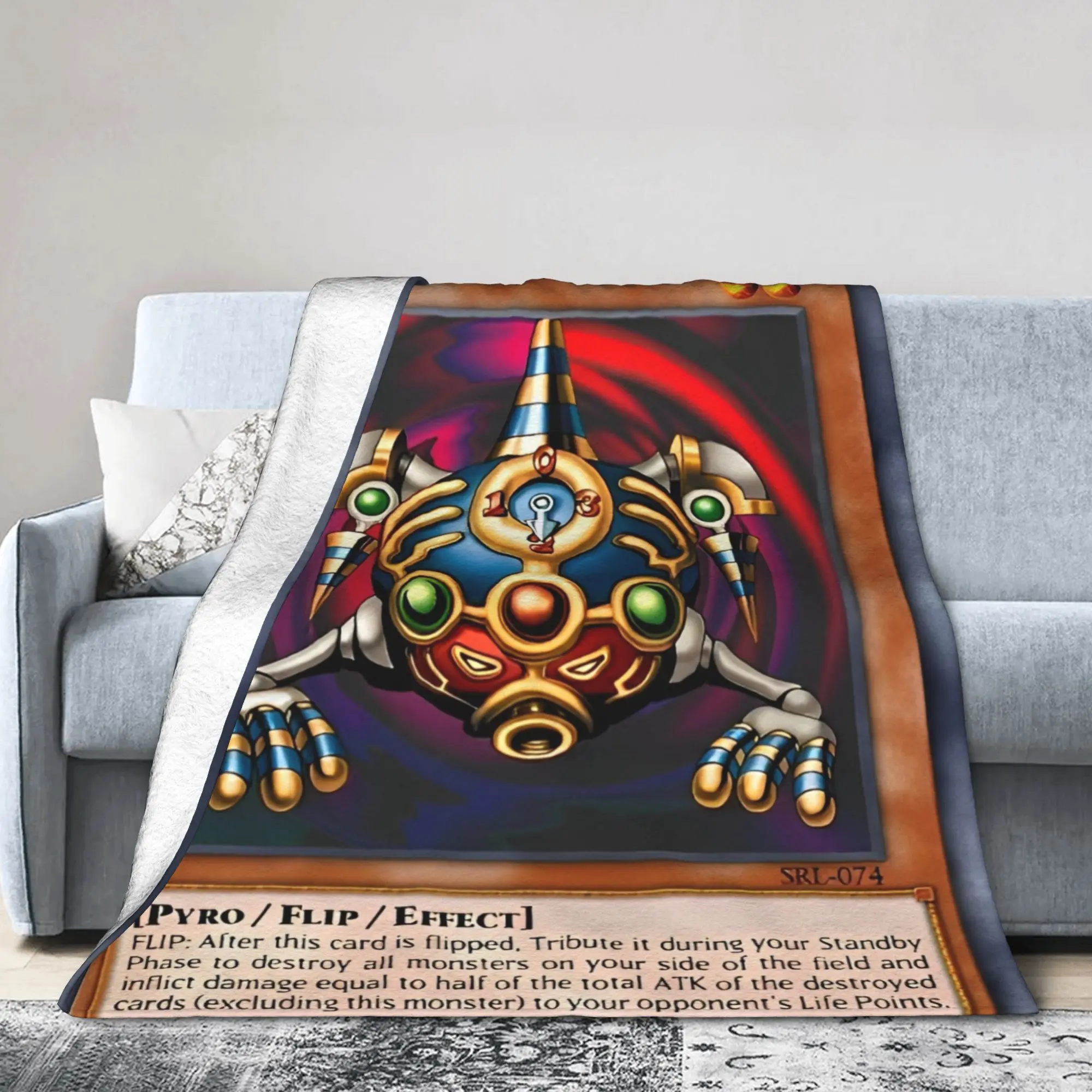 Yu Gi Oh Card Jigen Bakudan Blankets  Plush Vintage Soft Throw Blankets for Home Decoration
