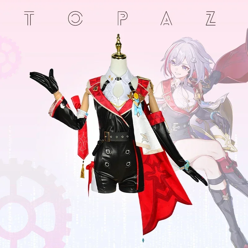 Honkai Star Rail Topaz Numby disfraz de Cosplay para mujer, peluca, uniforme de juego, tocados, Interastral Peace Corporation, fiesta de Halloween