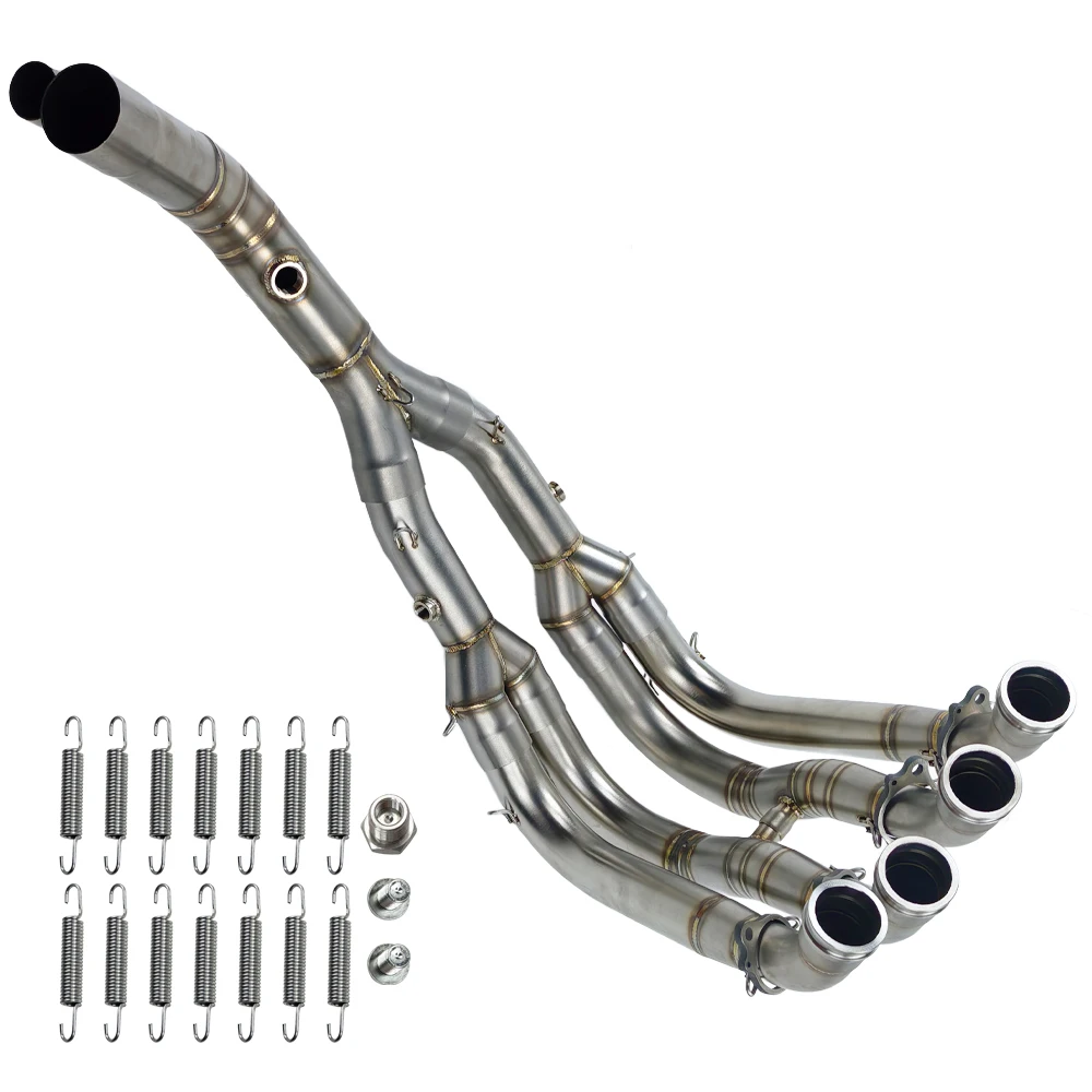 

Stainless Steel Motorcycle Exhaust Tips Front Pipe Fit For 2017-2018 BMW S1000R S1000RR Exhaust Modification Accessory